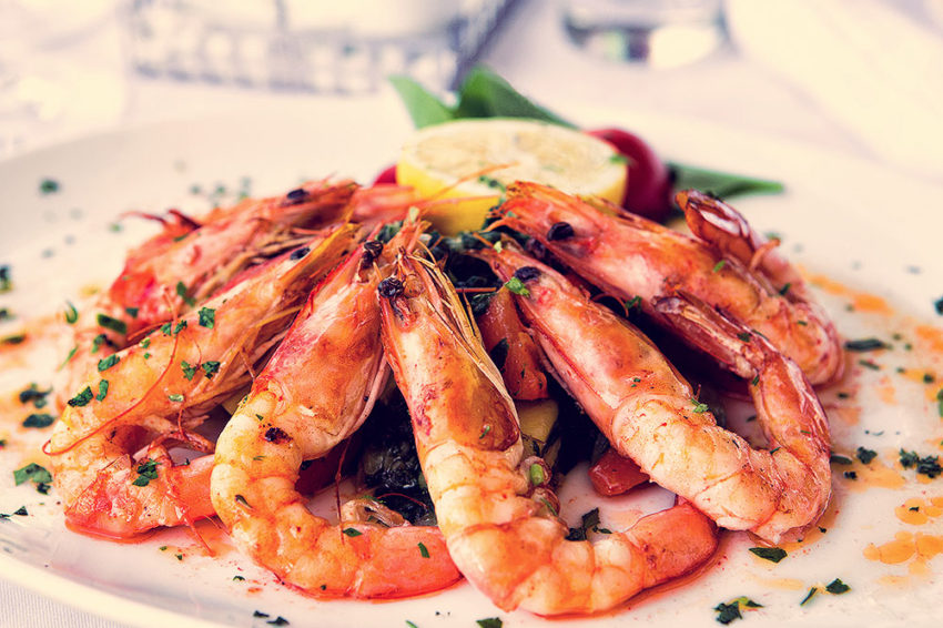 Fried Shrimps On A Plate